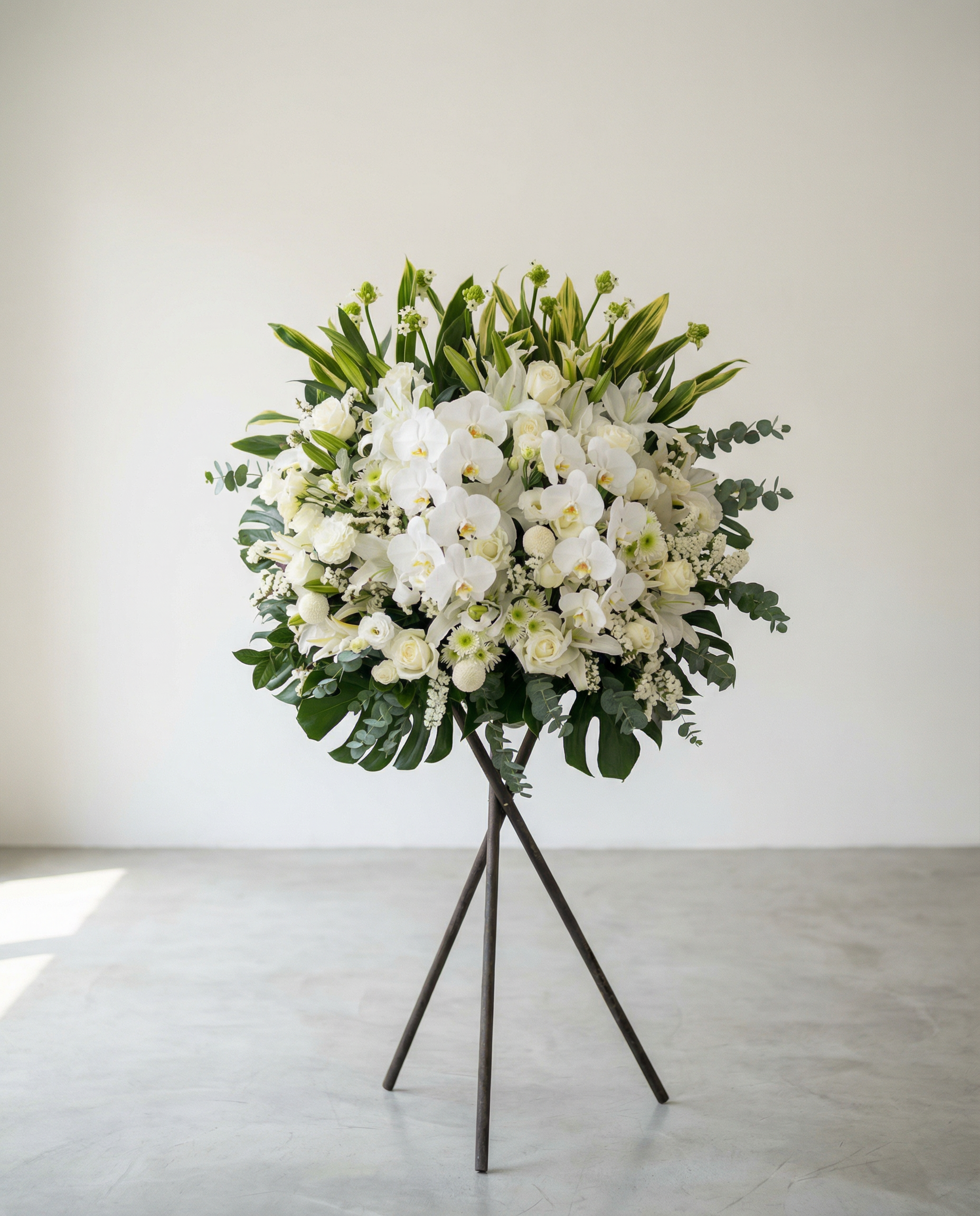 萬古流芳 ‧ 頂級蝴蝶蘭玫瑰花籃