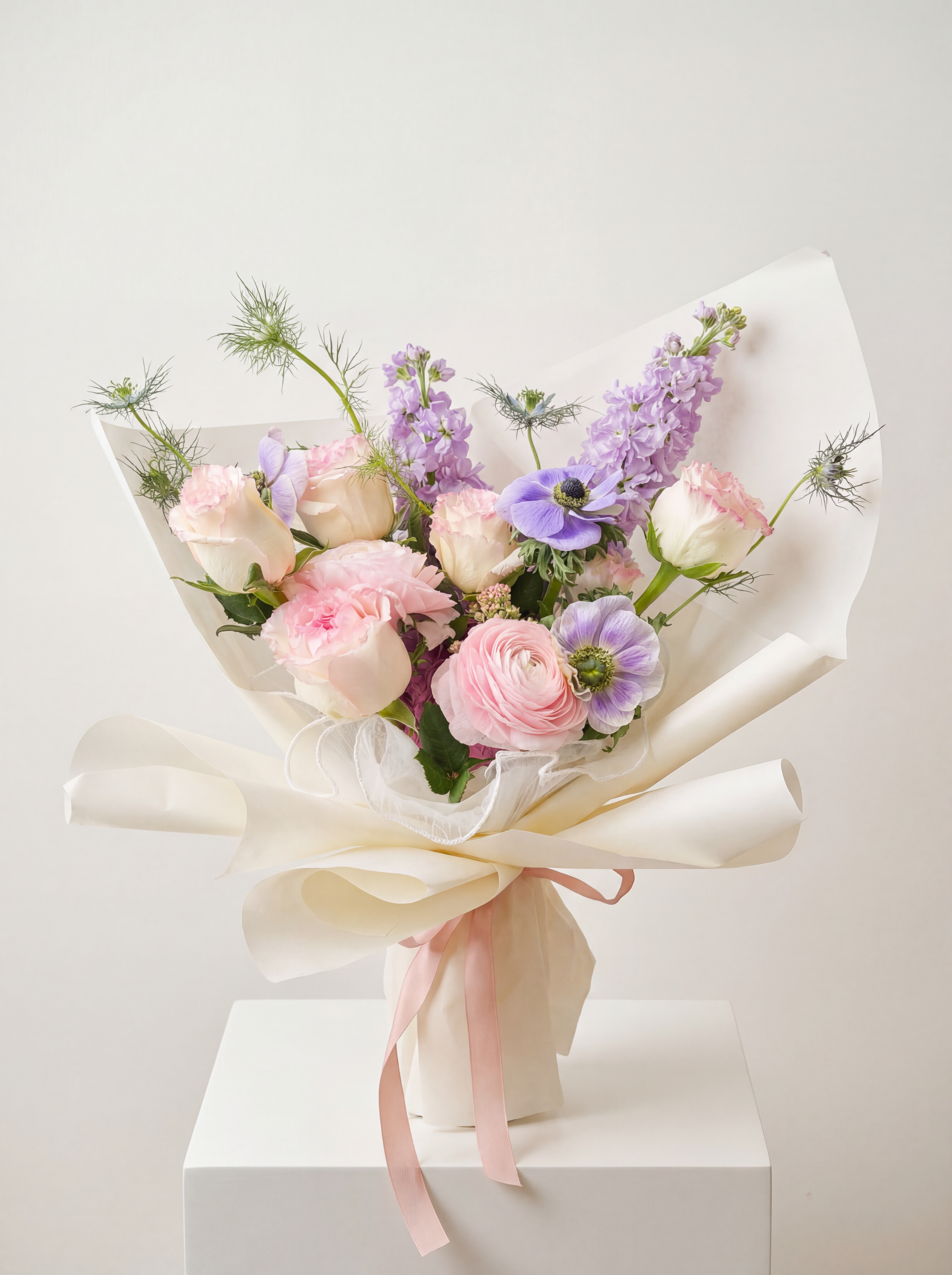 粉紫夢幻・甜蜜花語束